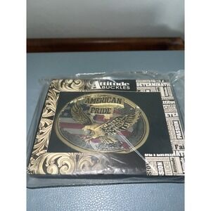 Patriotic American Pride Eagle Flag Montana Silversmiths Belt Buckle New Sealed